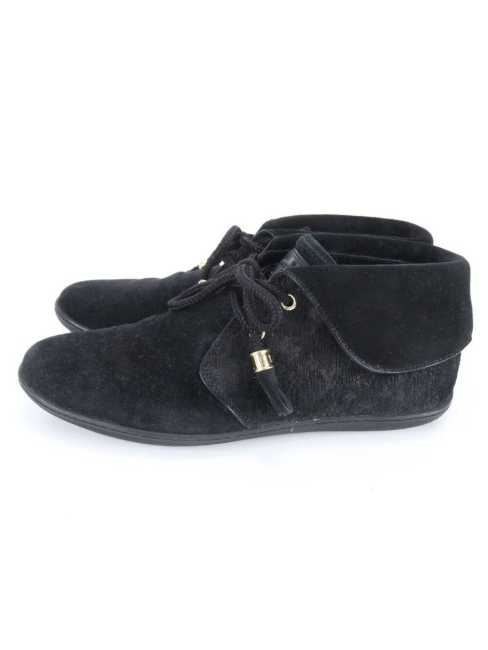 Louis Vuitton Monogram 36.5 Sneakers Lace Up Shoes Black - Picture 5 of 10